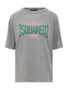 Dsquared2 Gray Logo Cotton Crewneck Short Sleeve Tee T-shirt In Gray