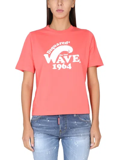 Dsquared2 T Shirt With Logo In Pink