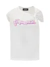 Dsquared2 White Knotted T-shirt In Bianco
