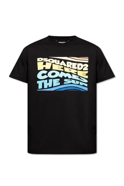 Dsquared2 T-shirt With Logo In Black