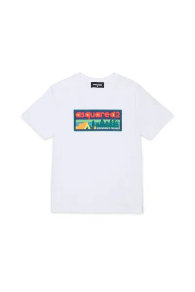 Dsquared2 T-shirt With Logo On The Chest In White