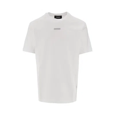 Dsquared2 T-shirt With Logo Plate In White
