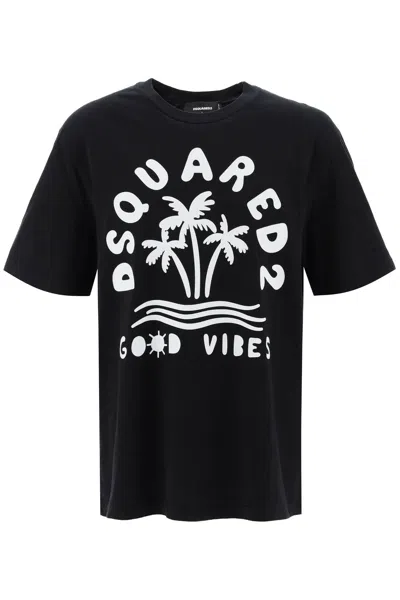 DSQUARED2 DSQUARED2 T-SHIRT WITH LOGO PRINT MEN