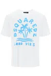 Dsquared2 Graphic Print Relaxed Fit Crew Neck T-shirt In White