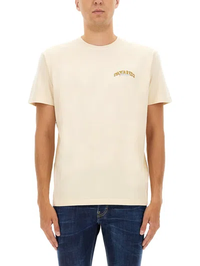 Dsquared2 T-shirt With Logo In Neutral