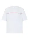 Dsquared2 Men White Crewneck T-shirt With Logo Lettering On The Front In Cotton Man In White