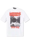 Dsquared2 Mens White Horror Lodge Graphic-print Relaxed-fit Cotton-jersey T-shirt In White