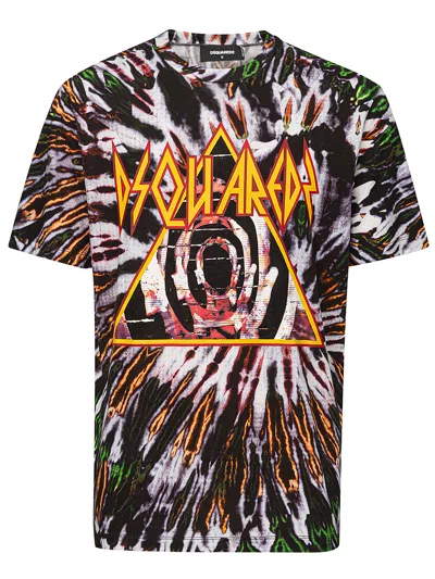 Dsquared2 T-shirt With Multicolor Printing .