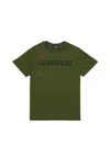 Dsquared2 T-shirt Con Grafica Passport In Green