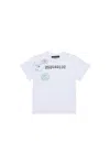Dsquared2 T-shirt With Passport Graphics In White
