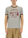 Dsquared2 Vintage Print Relaxed-fit T-shirt With Contrasting Trim