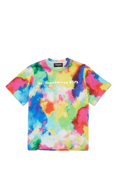 Dsquared2 Kids' T-shirt With Print In Multicolor
