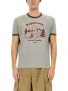 Dsquared2 Vintage Print Relaxed-fit T-shirt With Contrasting Trim In Multicolour