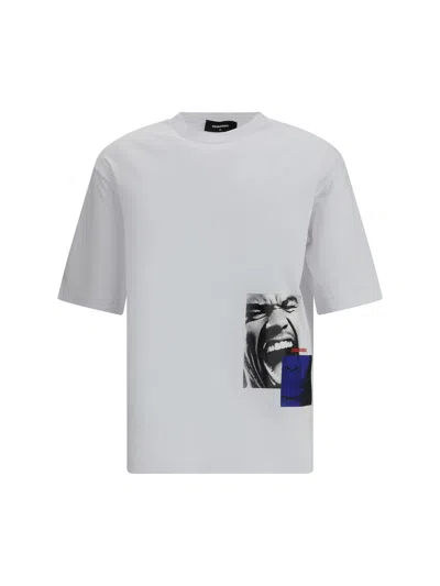 Dsquared2 Men T-shirt With Print In White