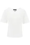 Dsquared2 T Shirt With Rhinestone Logo In White