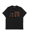 Dsquared2 T-shirt With Round Neck And Short Sleeves In Black