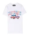 Dsquared2 T-shirt With Round Neck And Short Sleeves In White