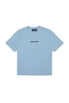 Dsquared2 T-shirt With Rubber Effect Logo In Blue