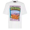 Dsquared2 Crew Neck Graphic Print Short Sleeves In White