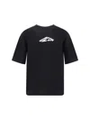 Dsquared2 Black T-shirt With Contrasting Icon Print In Cotton Man In Black