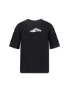 Dsquared2 Black T-shirt With Contrasting Icon Print In Cotton Man In Black