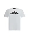 Dsquared2 Cotton Crew Neck T-shirt With Short Sleeves In Regular Fit In White
