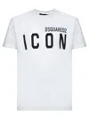 Dsquared2 White Crewneck T-shirt With Maxi Logo Print On The Front