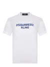 Dsquared2 Round Neck Short Sleeve T-shirt In White