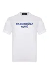 Dsquared2 Round Neck Short Sleeve T-shirt In White
