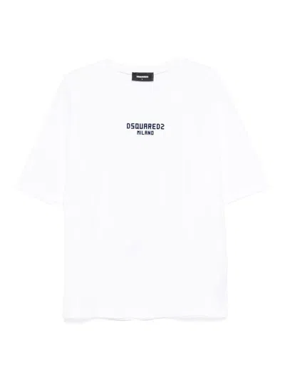 Dsquared2 White Cotton T-shirt With Logo