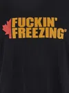 Dsquared2 Black Crewneck T-shirt With Print On The Front And Logo Lettering On The Rear In Cotton Man