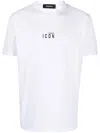Dsquared2 Icon Logo Printed Cotton Jersey T-shirt In White