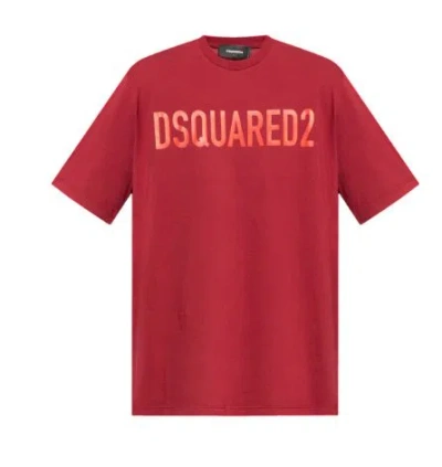 Dsquared2 Logo-print Cotton T-shirt In Multicolor