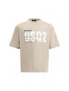 Dsquared2 Graphic Logo Maxi Print T-shirt In Beige