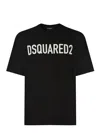 Dsquared2 Football Black T-shirt With Shoulder Pads And Lettering Logo Print On The Front In Cotton And Viscos In Black