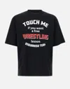 Dsquared2 Men Black Crewneck T-shirt With Print On The Front In Cotton Man In Black