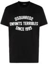 Dsquared2 Cool Fit Enfant Terribles Black T-shirt In Black