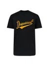 Dsquared2 Black T-shirt With Logo Print On The Front In Black