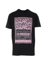 Dsquared2 Black T-shirt With 30th Anniversary Pink Print In Black