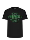 Dsquared2 Man T-shirt Black Size L Cotton In Animal Print