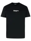 Dsquared2 'cool Fit Tee' Black T-shirt With Logo Print On The Front In Cotton Man In Black