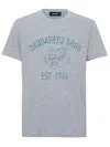 Dsquared2 Logo Bros Print T-shirt In Grey