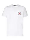 Dsquared2 White T-shirt With Chest Logo Application In Cotton Man In White