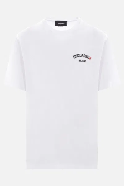 Dsquared2 White T-shirt With Bold Logo Detail