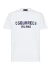 Dsquared2 White Crewneck T-shirt With Logo Lettering On The Front In White