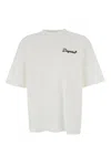 Dsquared2 Men White T-shirt With Embroidered Logo On The Chest In Cotton Man In White