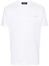 Dsquared2 'palm Beach' White Crewneck T-shirt With Multicolor Logo Print In White