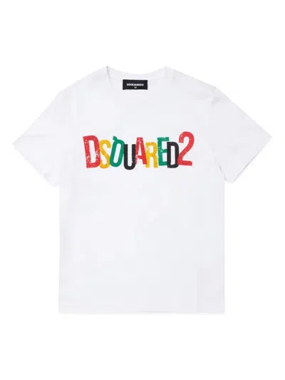 Dsquared2 Kids'  T-shirts And Polos White In Bianco