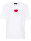Dsquared2 Velvet Heart Easy Fit T-shirt In White