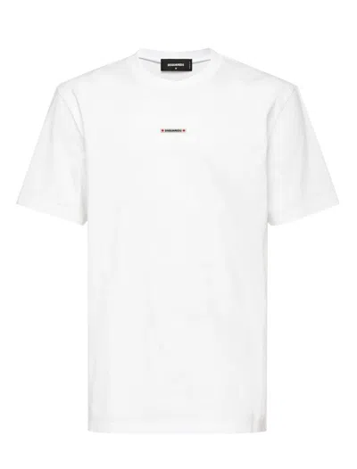 Dsquared2 Regular Fit Micro Logo T-shirt In White